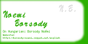 noemi borsody business card